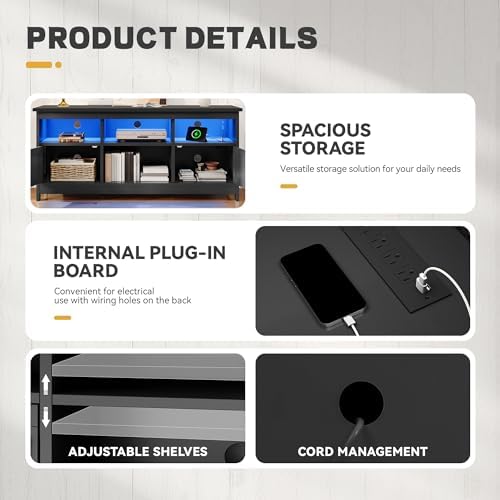 YITAHOME TV Stand for 65 Inch TVs, Entertainment C... - Image 5