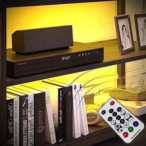 IRONCK TV Stand LED Lights, Entertainment Center w... - Image 7