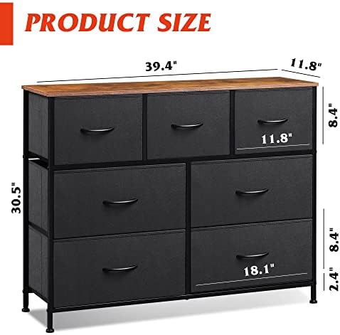 WLIVE 7 Drawer Dresser TV Stand, Entertainment Cen... - Image 4