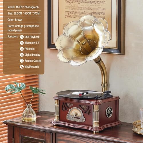 Vintage Gramophone with Bluetooth Output Vintage R... - Image 4