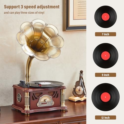 Vintage Gramophone with Bluetooth Output Vintage R... - Image 6