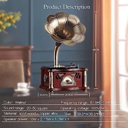 Vintage Gramophone with Bluetooth Output Vintage R... - Image 8